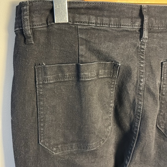 Nicole Miller New York Soho High Rise Black Denim Cargo Pockets Women's Size 12 - Picture 6 of 8